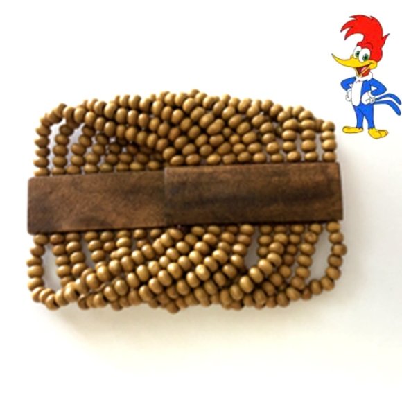 💓 GET 4 FOR THE PRICE OF ONE 🥰UNIQUE WOODEN MULTI LAYER STRETCHABLE BRACELETS - Picture 2 of 5